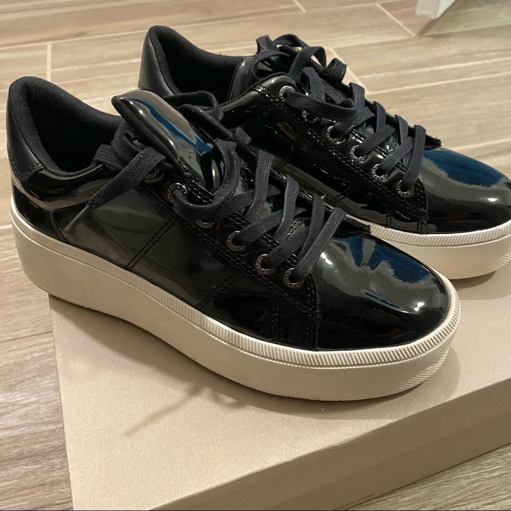 Glossy platform sneakers